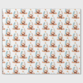 Nativiteit Pattern Scene Mary Joseph Jesus Kerstmi Cadeaupapier (Vlak)