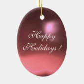 NATIVITEIT, PINK EN GOLD Gem stone Keramisch Ornament (Achterkant)