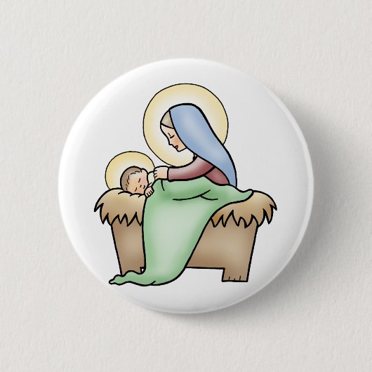 Nativiteit Ronde Button 5,7 Cm (Voorkant)