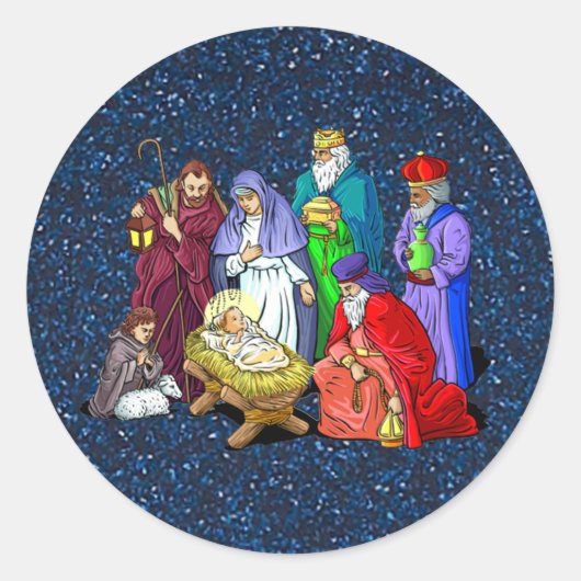 nativiteit ronde sticker (Voorkant)
