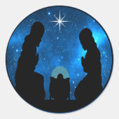 Nativiteit Ronde Sticker (Voorkant)