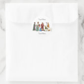 Nativiteit Ronde Sticker (Tas)