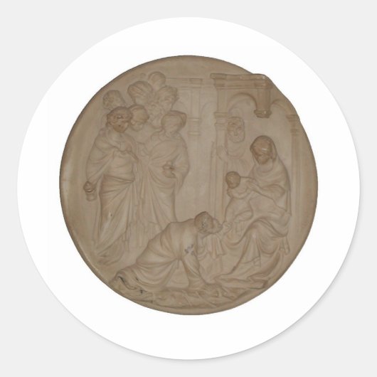 nativiteit ronde sticker (Voorkant)