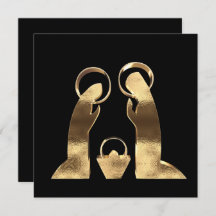 Nativiteit Scene Black en Gold Merry-kerst