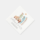 Nativiteit scene Glad Tidings of Great Joy Name Servet (Hoek)