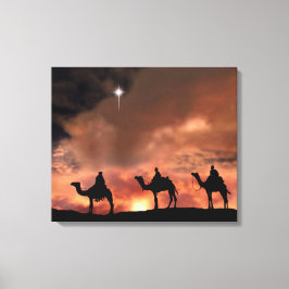 Nativiteit-scènecadeautjes voor kerstmis canvas afdruk