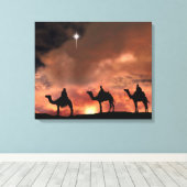 Nativiteit-scènecadeautjes voor kerstmis canvas afdruk (Insitu (Houten vloer))