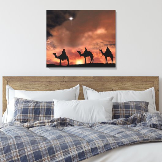 Nativiteit-scènecadeautjes voor kerstmis canvas afdruk (Insitu (Slaapkamer))