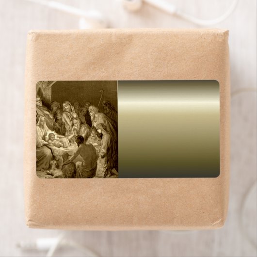 Nativiteit-scènecadeautjes voor kerstmis etiket (Insitu)