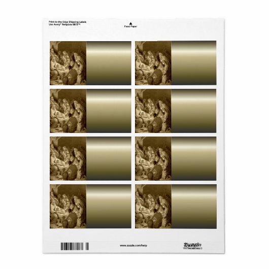 Nativiteit-scènecadeautjes voor kerstmis etiket