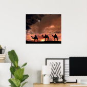 Nativiteit-scènecadeautjes voor kerstmis poster (Thuiskantoor)