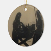 NATIVITEIT SILHOUETE CHRISTMAS ORNAMENT" CERAMIC O KERAMISCH ORNAMENT (Links)