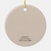 NATIVITEIT SILHOUETE CHRISTMAS ORNAMENT" CERAMIC O KERAMISCH ORNAMENT (Achterkant)