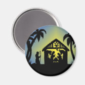 Nativiteit Silhouette Joy aan de wereld Magneet (Voorkant / Achterkant)