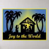 Nativiteit Silhouette Joy aan de wereld Poster (Voorkant)