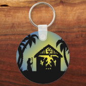Nativiteit Silhouette Joy aan de wereld Sleutelhanger (Voorkant)