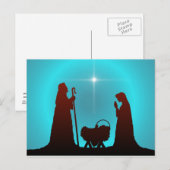 NATIVITEIT SILHOUETTE & STAR door SHARON SHARPE Briefkaart (Voorkant / Achterkant)