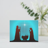 NATIVITEIT SILHOUETTE & STAR door SHARON SHARPE Briefkaart (Staand voorkant)