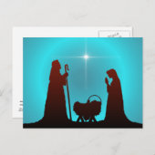 NATIVITEIT SILHOUETTE & STAR door SHARON SHARPE Briefkaart (Voorkant / Achterkant)