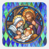 Nativiteit Square Sticker (Voorkant)