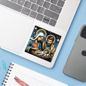 Nativiteit Sticker (Laptop met iPhone)