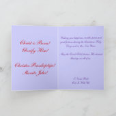 Nativiteit van Christus Feestdagen Kaart (Binnen)