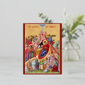 Nativiteit van Christus Folie Feestdagen Briefkaart (Staand Voorkant)