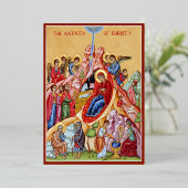 Nativiteit van Christus Folie Feestdagenkaart (Staand Voorkant)