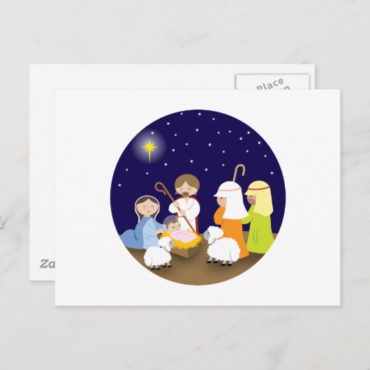 Nativiteit van de Heer Feestdagenkaart (Voorkant / Achterkant)