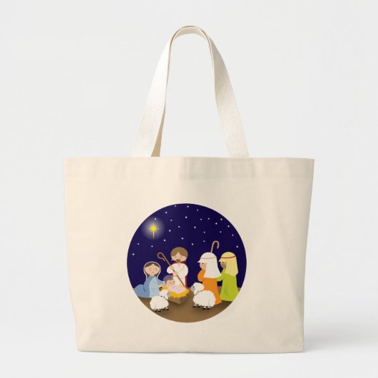 Nativiteit van de Heer Grote Tote Bag (Voorkant)