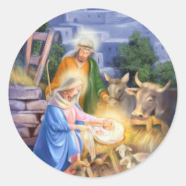 Nativiteit van Jezus Ronde Sticker