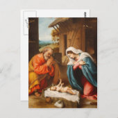Nativiteit van Lorenzo Lotto Briefkaart (Voorkant / Achterkant)