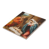 Nativiteit van Lorenzo Lotto Tegeltje (Zijkant)