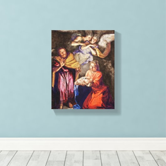 Nativiteit van Noel Coypel Canvas Afdruk (Insitu (Houten vloer))