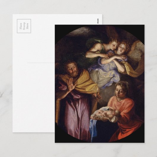 Nativiteit van Noel Coypel Feestdagenkaart (Voorkant / Achterkant)