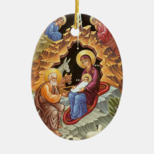Nativiteit van onze Heer en Savior Jesus Christus Keramisch Ornament