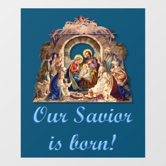 Nativiteit-vensterkoeling Raamsticker (Vel)