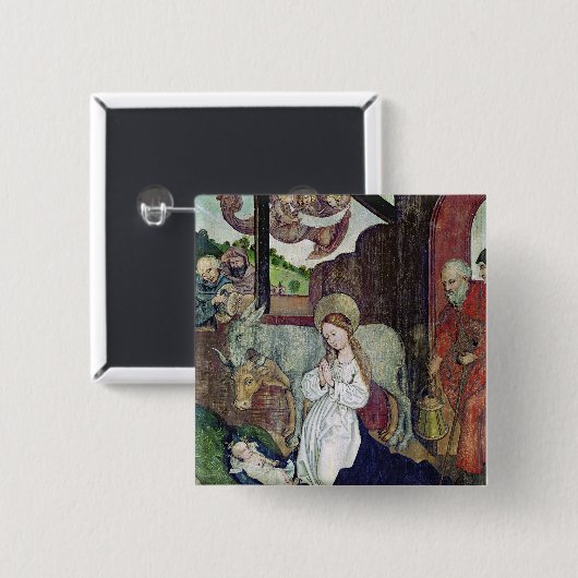 Nativiteit Vierkante Button 5,1 Cm (Voorkant /achterkant)