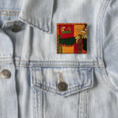 Nativiteit Vierkante Button 5,1 Cm (In situ)