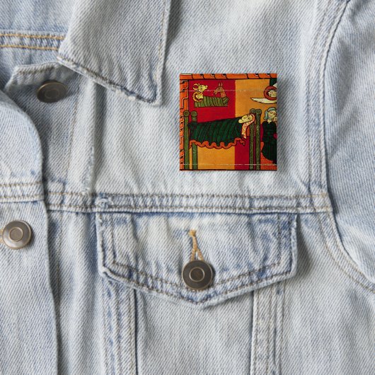 Nativiteit Vierkante Button 5,1 Cm (In situ)