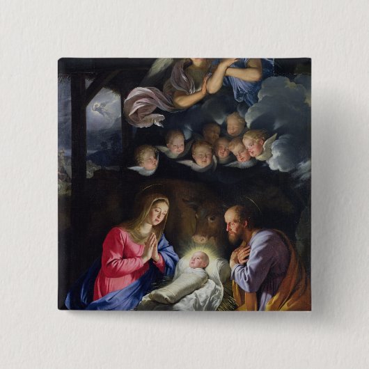 Nativiteit Vierkante Button 5,1 Cm (Voorkant)