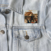 Nativiteit Vierkante Button 5,1 Cm (In situ)