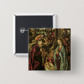 Nativiteit Vierkante Button 5,1 Cm (Voorkant /achterkant)