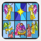 Nativiteit Vierkante Sticker (Voorkant)