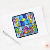 Nativiteit Vierkante Sticker (Envelop)