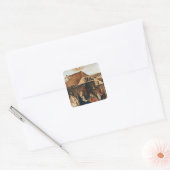 Nativiteit Vierkante Sticker (Envelop)