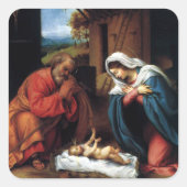 Nativiteit Vierkante Sticker (Voorkant)