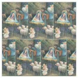 Nativiteit Vintage-kerstverbinding Stof