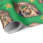  nativiteit Vrolijk kerstfeest Een kind wordt gebo Cadeaupapier (Rol Hoek)