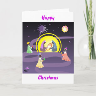 Nativiteit, vrolijk kerstfeest feestdagen kaart